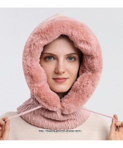 レディース | ニット帽子 冬用マスク かわいい 帽子付き ポア付き ネックウォーマー 秋冬 防風 防寒 スノーボード ウェア  防寒対策 冬 耳カバー 2022新作 あったか