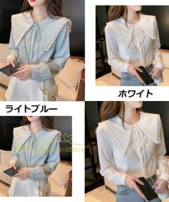 シャツ・ブラウス | ブラウス トップス プリーツ オフィスカジュアル 通勤 リボン付き レディース 韓国 ファッション 通学 カジュアル エレガント 優雅 OL オシャレ 通勤 上品 細身
