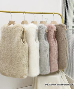 ベスト | ボリュームフェイクファーファー毛皮レディース 冬 フェイクファー 毛皮コート アウター ノースリーブ ふわふわ ジレ 秋冬 前開き