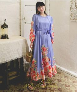 マキシ | ワンピース 長袖 夏 秋 レディース シフォン きれいめ ロング リゾート 体型カバー イベント デート 女子会 エスニック風 旅行 楽ちん 外出 ジャーニー