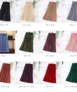 フレアスカート | レディース プリーツスカート 大人 ロング フレアスカート ミモレ丈スカート ベルト付き