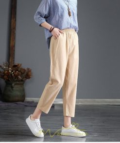 チノ・テーパード・ジョガー・スキニーパン | テーパードパンツ ウエストゴム レディース 大きいサイズ 春夏秋 30代 40代 楽ちん ボトムス 20代 50代 リネン風 パンツ 麻綿風 九分丈 チノパンツ ズボン