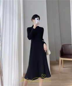 ニットワンピース | レディース 冬 きれいめ ニットフレア ロング おしゃれ タートルネック 秋冬 送料無料 通勤 可愛い おしゃれ デート 20代30代40代50代