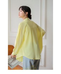 シャツ・ブラウス | ブラウス トップス 長袖 Vネック ボタン 無地 上品 通勤 レディース 秋 20代 30代 40代 OL ママ 母 フェミニン デート お出かけ 通勤 リクルート お仕事