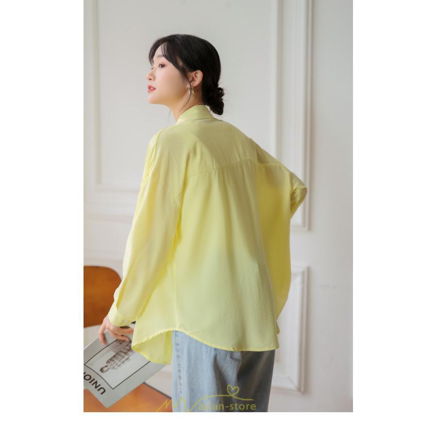 シャツ・ブラウス | ブラウス トップス 長袖 Vネック ボタン 無地 上品 通勤 レディース 秋 20代 30代 40代 OL ママ 母 フェミニン デート お出かけ 通勤 リクルート お仕事