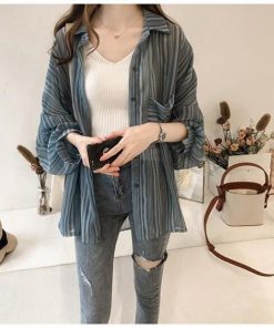 カーディガン | シフォンシャツブラウス 長袖 透け感 冷房対策 日焼け防止 無地 羽織り 体型カバー 大人 通学通勤 夏秋 トレンド フェミニン