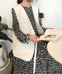 ベスト | ジレ 前開き ノースリーブ 春秋