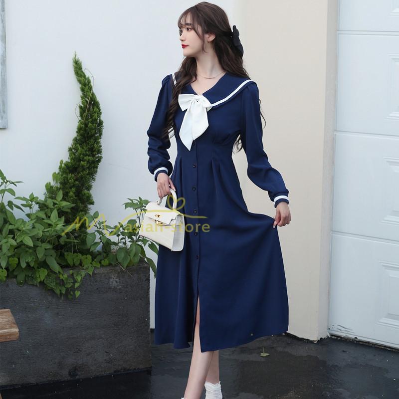 マキシ | 秋ワンピース 長袖 通学通勤 大人 可愛い ミモレ丈ワンピース 着痩せ ちょう Aラインワンピース 無地 20代30代 お呼ばれ レディース 40代 秋物 エレガント