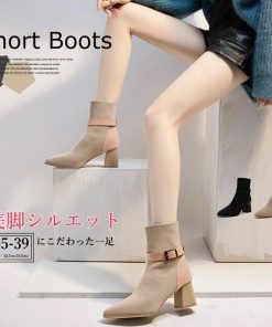 ショートブーツ | レディース太ヒールブーツ