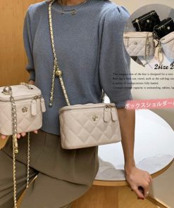 ショルダーバッグ | ミニバッグ 肩掛け キルティング チェーンバッグ レディース フェイクレザー ボックス斜め掛け