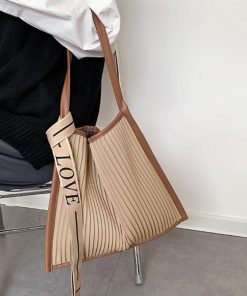 トートバッグ | プリーツ エコレザー 韓国