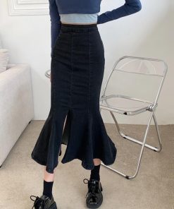 ロングスカート | デニムマーメイドスカート大人セクシー