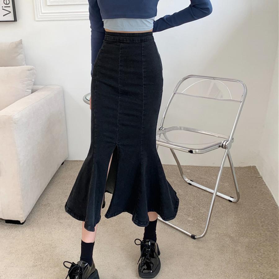 ロングスカート | デニムマーメイドスカート大人セクシー