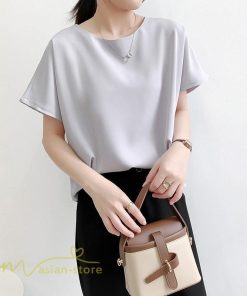 シャツ・ブラウス | トップス シャツ レディース 無地 ファッション カジュアル エレガント 優雅 通勤 OL 上品 オシャレ トップス 女の子 可愛い 体型カバー 夏 5色 着痩せ