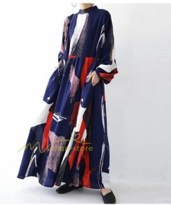 ミディアム | ロングワンピース ワンピース レディース 春 40代 キレイめ マキシ丈ワンピース 秋 長袖 夏物 プリント エレガント 20代30代 お出かけ 着痩せ カジュアル 上品