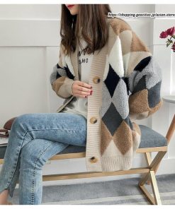 カーディガン | ニットレディース アウター ニットアウター 羽織り フロントボタン ボリューム感 大きめ ゆったり 20代30代 ミドル ゆるシルエット