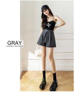 ショートパンツ | パンツ 無地 ベルト 美脚 カジュアル シンプル レディース 春 夏 新作 2022 ボトムス 短パン ゆったり ズボン 日常 お出かけ