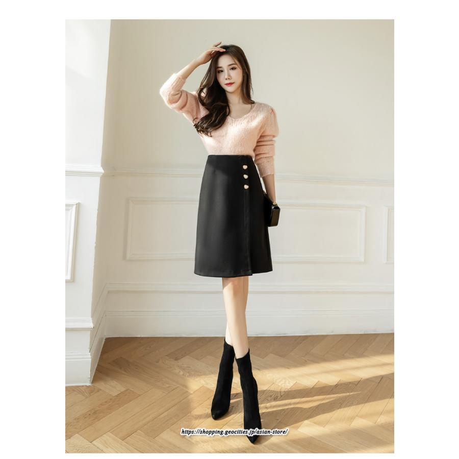 スカート | ミモレ丈ひざ丈レディース 無地 きれいめ 30代 40代 50代 着やせ 上品 通勤 通学 ラシャ キレイめ 2022新作 ハイウエスト 暖か 秋冬