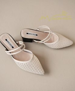 サンダル ミュール | チャンキーヒール サンダル レディース ミュール 2way パンプス 靴 春夏 疲れにくい 美脚 ミュールパンプスサンダル ポインテッドトゥ かかとなしパンプス