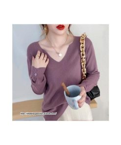 ニット・セーター | ニット カットソー セーター レディース トップス 秋冬 春 長袖 ニットセーター プルオーバー Vネック スリム ニットトップス 春秋 通勤 柔らかい 通学 伸縮性