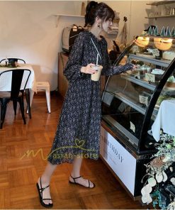 マキシ | ワンピース レディース 大人 ワンピ 花柄 夏秋 Vネック カジュアルワンピ 着やせ きれいめ ミモレ丈 カジュアル エレガント お出かけ 20代30代40代 通勤通学