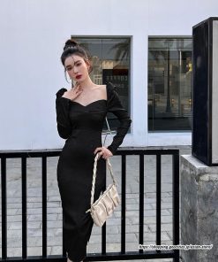 タイト | ワンピースタイトワンピース長袖 上品 セクシー高級感 ワンピース タイトワンピース ヒップアップ スリム 美ライン エレガント お呼ばれ シルエット