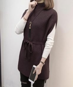 ニット・セーター | ノースリーブ ニットチュニック 韓国風