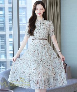 ミディアム | ワンピース レディース 着痩せ Aラインワンピース サマーワンピース 春 夏 ミディアムワンピース 上品 大きいサイズ 花柄 フレア 上品 20代 30代 半袖 40代