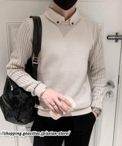ニット・セーター | セーター メンズ ビジネス レイヤード風 カジュアル ボーダー カッコウイイ 秋 冬 20代 30代 着回し メンズトップス シンプル 40代 50代 大きいサイズ