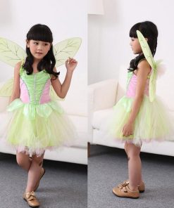 ハロウィン コスプレ クリスマス | コスプレ 子供 キッズ ハロウィン ダンス 舞台 ワンピース 翼 グリーン 緑 女の子 仮装 衣装 Halloween 可愛い