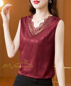 キャミソール タンクトップ | タンクトップ キャミソール レディース 夏 春 20代 30代 40代 ノースリーブ Ｖネック Ｖネックタンク レース付き 母 快適 インナー カシュクール カジュアル