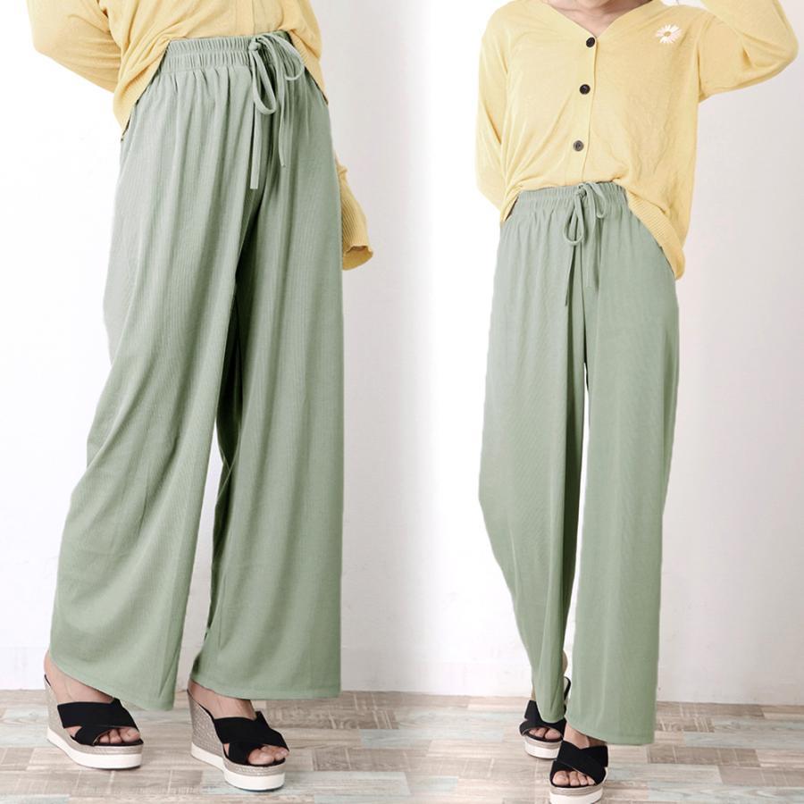 ワイドパンツ | ハイウエスト レディース ストレートパンツ 接触冷感 ロングパンツ ハイウエストサマーパンツ リラックスパンツ