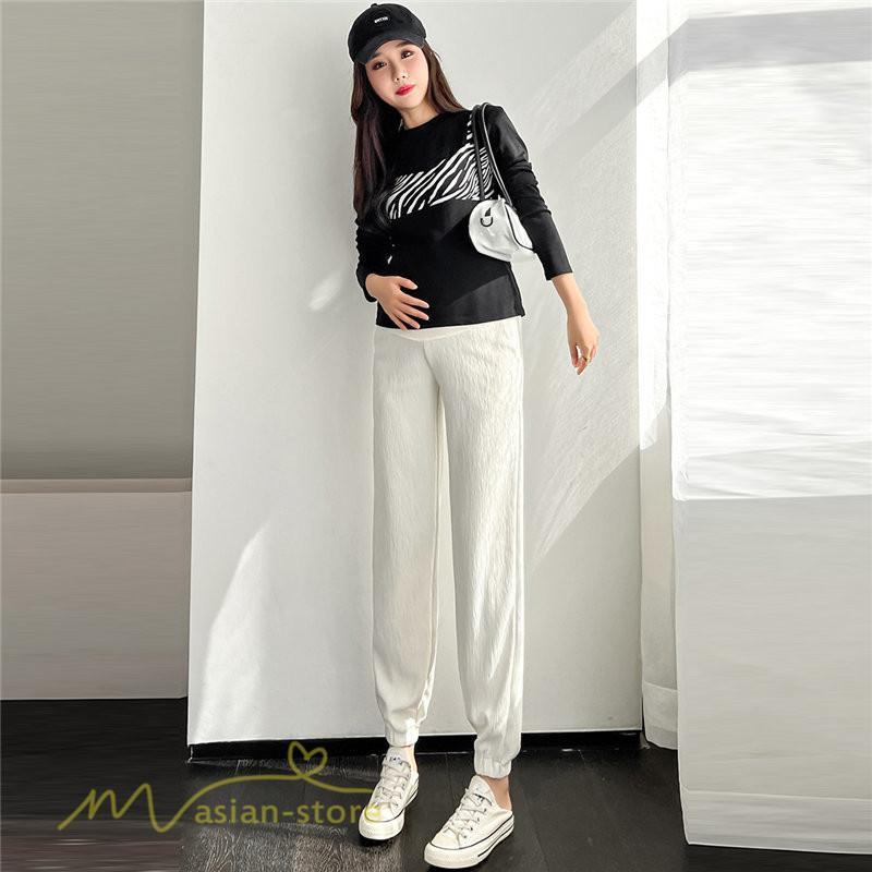 パンツ レギンス | マタニティパンツ レディース テーパードパンツ 着痩せ 無地 大きいサイズ 産前 ウエスト調整 カジュアル お出かけ マタニティウェア 日常感 送料無料 妊婦服