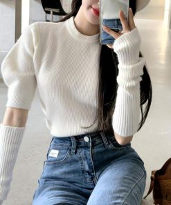 ニット・セーター | アームウォーマー ニットトップス 韓国風