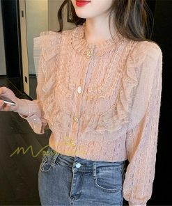 シャツ・ブラウス | ブラウス レディース きれいめ 春秋 40代 30代 長袖 カジュアルブラウス 可愛い おしゃれ 韓国風 通勤 着回し お出かけ エレガント 着痩せ 上品 レースシャツ