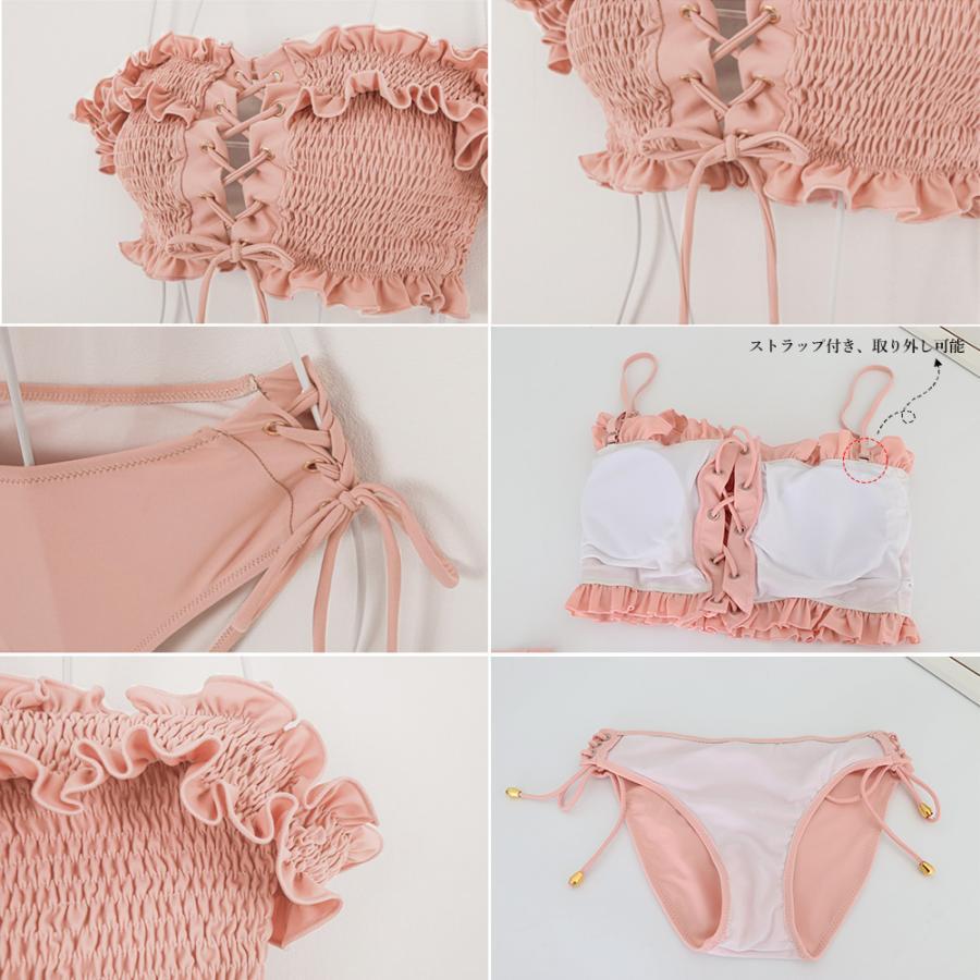ビキニ | フリルオフショルダー韓国風