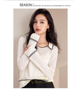 ニット・セーター | ニット レディース トップス 長袖 セーター プルオーバー シンプル 着痩せ 20代30代40代50代 お出かけ オシャレ 日常着 可愛い 部屋着 カジュアル