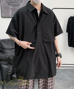 Tシャツ | シャツ ポロシャツ メンズ 夏新作 プルオーバー 無地 半袖 ゆったり トップス ポロ 薄手 大きいサイズ 日常感 体型カバー サマー着痩せ 2XL