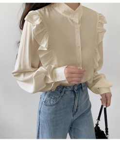 シャツ・ブラウス | ブラウス レディース きれいめ 40代 春秋 上品 無地 ブラウス 長袖 ゆったり オシャレ 韓国風 通勤 大人 着痩せ 50代 バルーンスリーブ 30代 韓国ファッション