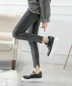 スニーカー | 厚底シューズ レディース 厚底 レースアップ ラウンドトゥ ウォーキングシューズ 靴 白 シューズ 厚底スニーカー ローカット スポーツ 黒