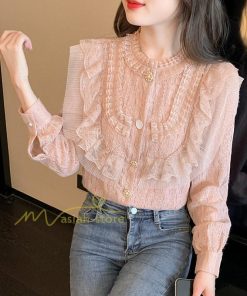 シャツ・ブラウス | ブラウス レディース きれいめ 春秋 40代 30代 長袖 カジュアルブラウス 可愛い おしゃれ 韓国風 通勤 着回し お出かけ エレガント 着痩せ 上品 レースシャツ