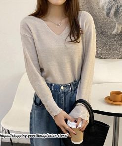 ニット・セーター | カットソー ニット レディース リブニット 長袖 秋冬 春 トップス スリム ストレッチ インナー 無地 長袖カットソー 長袖ニット 通学通勤 プルオーバー 着痩せ