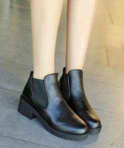 ショートブーツ | ブーツ 歩きやすい ローヒール 内ボア レディース サイドゴア ブーティ