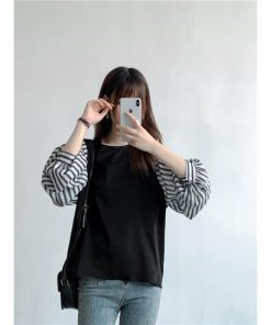 ｔシャツ・カットソー | Tシャツ 長袖 レディース カジュアル レイヤード カットソー シャツ 異素材 切り替え トップス Tシャツ ブラウス 30代 秋物 重ね着 20代 50代 ゆったり