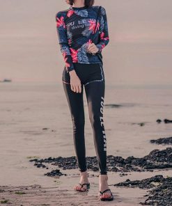 ビキニ | 長袖 タンキニ水着 スイミング フィットネス 水着 ラッシュガード 3点セット レディース パッド入り 体型カバー