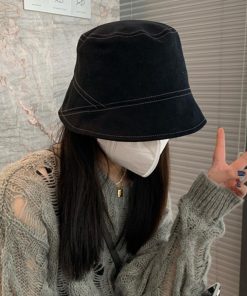 帽子 | ステッチバケットハット レディース韓国風