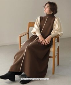 マキシ | センターライン ニットワンピース ロング ワンピース 長袖 レディース 着痩せ 上品 フェミニン キレイめ 通勤 おしゃれ 50代　 オシャレ 30代 通勤 20代 40代