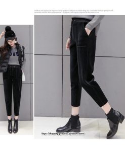 チノ・テーパード・ジョガー・スキニーパン | パンツ ボトムス 九分丈 ズボン 裏起毛 厚手 あったか ハイウエスト ウエストゴム 暖かい 着痩せ 通勤 ゆったり 美脚ライン オシャレ お出かけ 送料無料 OL