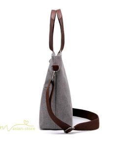 女性用バッグ | ショルダーバッグ レディース 斜め掛け A4 大きめ 肩掛け トートバッグ ハンドバッグ 大容量 エコバッグ 収納 シンプル キャンバス 丈夫 カジュアル 通学 通勤