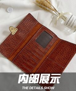 長財布 | クロコ型押し PUレザー シンプル